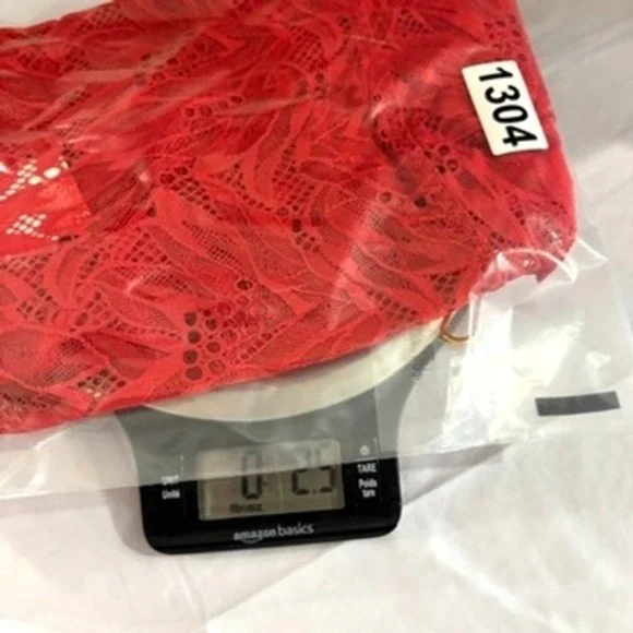 NWT Aubade Flowermania Lace Bodysuit Racerback Sheer Red Stretch Cheeky Size S - Picture 15 of 15